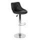 ModernHome Adjustable Swivel Bar Stool with Footrest, Eco-Leather, Chrome