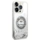 Karl Lagerfeld Liquid Glitter RSG Case for iPhone 14 Pro, Silver