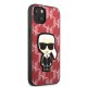 Karl Lagerfeld iPhone 13 mini vāciņš Monogram Ikonik Patch Sarkans