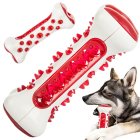 Dog Dental Chew Toy for Teeth Cleaning and Treat Dispensing, Red