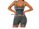 Women\'s Push Up Fitness Sports Romper, Short, S/M, Grey