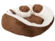 Plush Pet Bed for Dogs and Cats, 60 cm, Brown