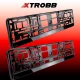 Xtrobb License Plate Frame, 2 pcs, Black