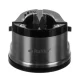 Ruhhy Knife and Scissors Sharpener with Suction Cup, Black/Silver