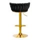 Velvet Makeup Chair and Bar Stool 4Rico QS-B313a, black