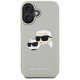 Karl Lagerfeld 3D Rubber Double Heads Case for iPhone 16, Beige