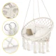 4Fizjo BOHO Hanging Chair with Cushion, Beige