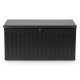 Plonos 270L Outdoor Garden Storage Box, 109 x 51 x 55 cm, Black