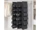 Hanging Shoe Organizer for Wardrobe, 12 Pairs, Black