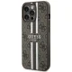 Guess iPhone 13 / 13 Pro Case 4G Printed Stripes MagSafe, Brown