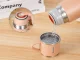 Travel Thermos 400ml with 3 Cups Stainless Steel, Pink