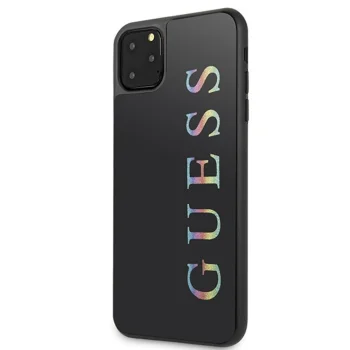 Apple iPhone 11 Pro Max 6.5'' Guess Glitter Logo Case Cover (GUHCN65LGMLBK), Black