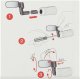 Gotel L9C1 360° Rotating Bicycle Mirror