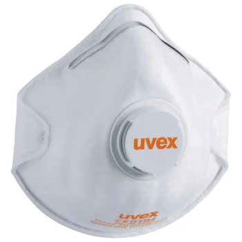 uvex silv-Air class.2210 FFP2 Respirator Mask with Valve, 3 Pack, White