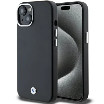 BMW iPhone 14 / 15 / 13 Case Signature Wrapped Metal MagSafe, Black