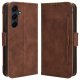 Samsung Galaxy A35 ( SM-A356E/DS ) Multiple Card Slots Design Wallet Stand Leather Book Case Cover, Brown