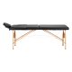 Balance Wooden Portable Massage Table 2 Section Folding Bed, Black