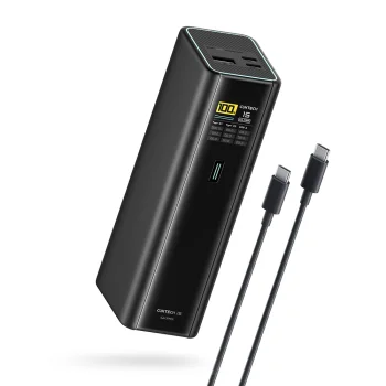 Cuktech PB200U Power Bank 20000mAh 210W 2x USB-C USB-A TFT Display Black