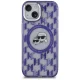Karl Lagerfeld iPhone 15 Case IML Monogram Karl & Choupette MagSafe, Purple