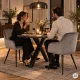 ModernHome Upholstered Velvet Chairs, Set of 2, Dark Grey