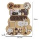 Kruzzel 22584 Educational Toy Wooden Manipulation Sensory Busy Board, Bear