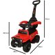 Step Car with Push Parent Handle Kids Ride On Toy Vehicle with Sound and Light, Red