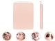 Folding LED Makeup Mirror with Adjustable Light, Rechargeable, Pink