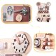 LULILO Educational Toy Wooden Manipulation Sensory Busy Board, 40x28cm
