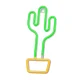 LED Neon Light Cactus Forever Light, Orange and Green FLNE02