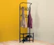 Modernhome Clothes Rack with Shoe Shelves, Black