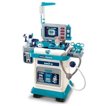 Interactive Doctor Medical Station Cart Play Set, 37 Pieces