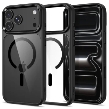 Tech-Protect Magmat Magsafe CC Case for iPhone 17 / 18 Pro Max - Transparent Black