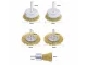 Brass Coated Wire Brush Set for Drill and Screwdriver, 5 Pieces