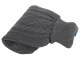 Large rubber hot water bottle with sweater cover, 2L, dark grey
