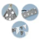 Tent Tipi for Children with Light Garland Nukido, Gray stars