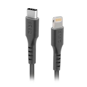 SBS USB-C - Lightning Cable 1m, Black