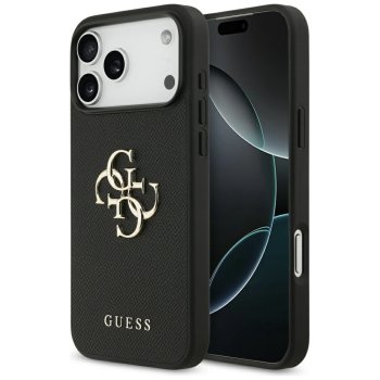 Guess Grained Big 4G & Classic Logo Phone Case Cover iPhone 17 Pro Max - black