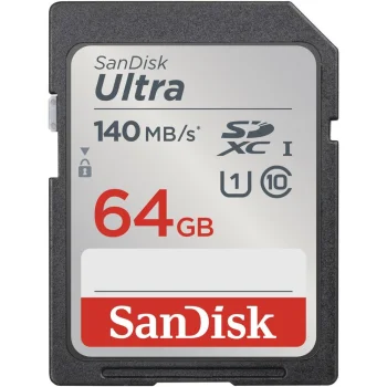 SanDisk Ultra SDXC Memory Card 64GB 140MB/s UHS-I Class 10, black