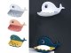 Whale-Shaped Soap Dish with Water Drain (Assorted Colors)