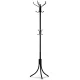 ModernHome Standing Metal Coat Rack with 16 Hooks, Black