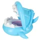 Shark Baby Pool Float with Sun Canopy Inflatable Swim Ring with Seat for Kids 23kg
