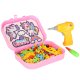 Kids Educational Constructor Tools Set Screwdriver Drill Screws Blocks Unicorn 285 pcs.