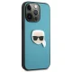 Karl Lagerfeld Leather Ikonik Case for iPhone 13 Pro Max, Blue