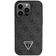 Guess dėklas iPhone 14 Pro su dirželiu Crossbody 4G Metal Logo, juodas