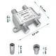 Berdsen BD-957 Passive 3-Way Antenna Splitter 5–2400 MHz