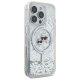 Karl Lagerfeld iPhone 16 Pro Max Case Liquid Glitter Karl & Choupette MagSafe, Transparent