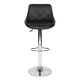 ModernHome Adjustable Swivel Bar Stool with Footrest, Eco-Leather, Chrome