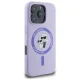 Karl Lagerfeld Silicone Karl&Choupette Heads Ring MagSafe Case for iPhone 16 Pro, Purple