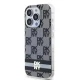 DKNY iPhone 15 Pro Case IML Checkered Mono Pattern MagSafe, Black