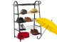 5-Tier Shoe Rack, Black/Silver, 79x54x28 cm